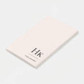 Post-it® Monogramme Simple Moderne Chic Blush Pink Monogram (Incliné)