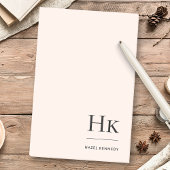 Post-it® Monogramme Simple Moderne Chic Blush Pink Monogram