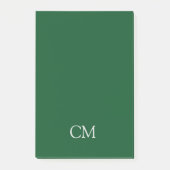 Post-it® monogramme simple vert foncé (Devant)