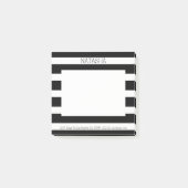 Post-it® Monogramme Simples Bandes Noires (Devant)