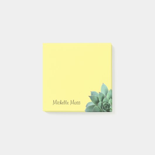 Post-it® Monogramme Succulent botanique Désert Jaune (Devant)