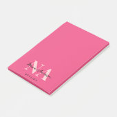 Post-it® Monogramme tendance esthétique Hot rose Grand Pers (Incliné)