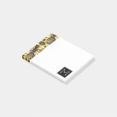 Post-it® Monogramme tiré par la main des ananas | (Incliné)