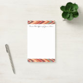 Post-it® Monogramme Tones de Terre Ikat Chevron Zig Zag Mot (Bureau)