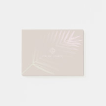 Monogramme tropique Pastel doux Dégradé Branche de