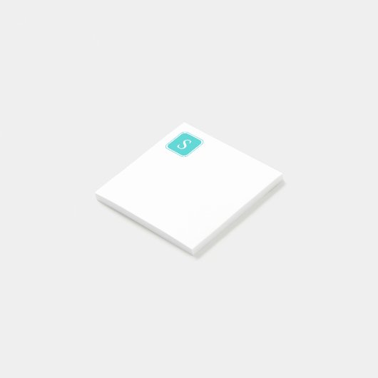 Post-it® Monogramme turquoise (Incliné)