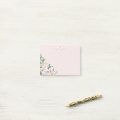 Post-it® Monogramme végétal pour filles - verdure Notes pos (Sur un bureau)