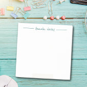 Post-it® Monogramme vert foncé minimal Nom complet