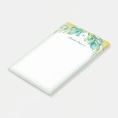 Post-it® Monogramme Vert moderne Eucalyptus Feuille Olive (Incliné)