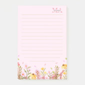 Post-it® Monogramme vert - Notes minimalistes modernes (Devant)
