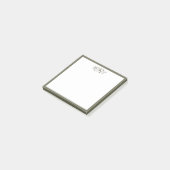 Post-it® Monogramme vert olive classique (Incliné)