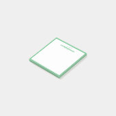 Post-it® Monogramme vert personnalisé Nom minimaliste tenda (Incliné)