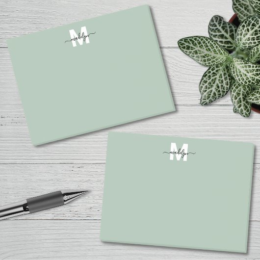 Post-it® Monogramme Vert Sauge