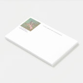 Post-it® Monogramme vintage/Turquoise ancien et blanc (Incliné)