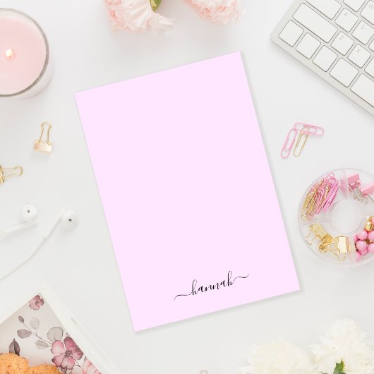 Post-it® Monogramme violet de fille Script moderne personna