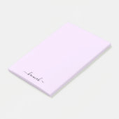 Post-it® Monogramme violet de fille Script moderne personna (Incliné)