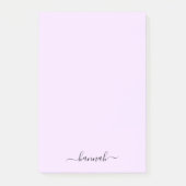 Post-it® Monogramme violet de fille Script moderne personna (Devant)