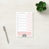 Post-it® Monogramme Weekly Planner Peony Notes (Bureau)