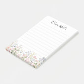 Post-it® Monogrammed Colorful Flower Garden Floral Lined (Incliné)