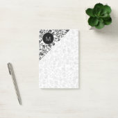 Post-it® Monogrammed Doodle Curls Black and White (Bureau)