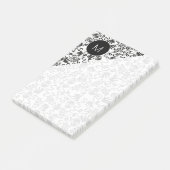 Post-it® Monogrammed Doodle Curls Black and White (Incliné)
