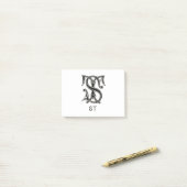 Post-it® Monogrammes S et T, initiale S et T, lettre S et T (Sur un bureau)