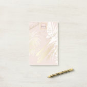 Post-it® Monographie blanche feuille en or blanc (Sur un bureau)
