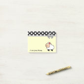 Post-it® Monographie de pois de mouton mignon (Sur un bureau)