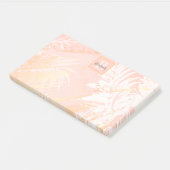 Post-it® Monographie feuille de palme d'or rose (Incliné)
