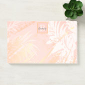 Post-it® Monographie feuille de palme d'or rose (Bureau)