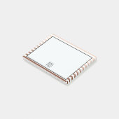 Post-it® Monographie Ombre Stripes en bronze or (Incliné)