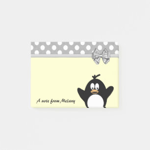 Post-it® Monographie pois de pingouin mignon