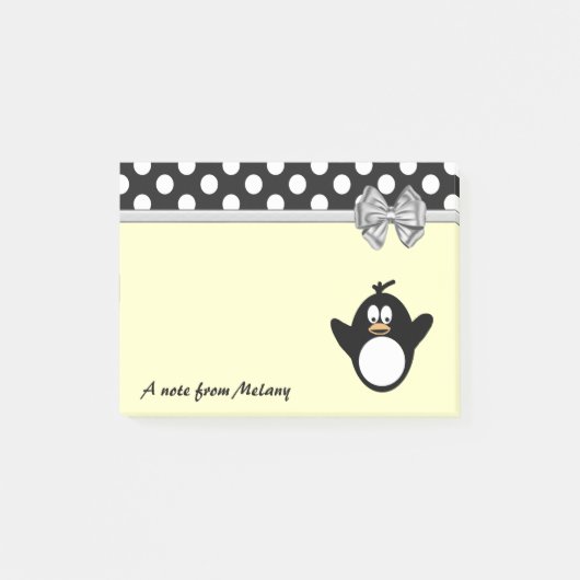 Post-it® Monographie pois de pingouin mignon (Devant)