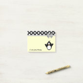 Post-it® Monographie pois de pingouin mignon (Sur un bureau)