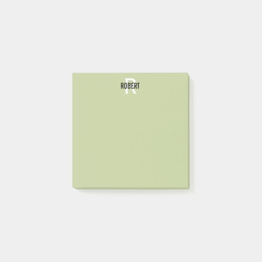 Post-it® Monographie verte de sauge moderne post-it notes (Devant)