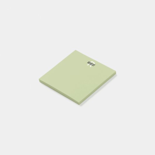 Post-it® Monographie verte de sauge moderne post-it notes (Incliné)