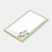 Post-it® Monstera Plante Post-It Notes avec cadre vert (Incliné)