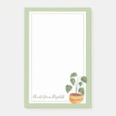Post-it® Monstera Plante Post-It Notes avec cadre vert (Devant)