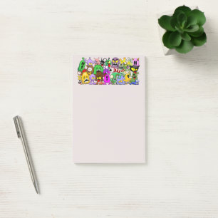 Post-it® Monstres caractères mignons Motif d'Halloween