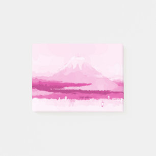 Post-it® Mont Fuji posez-le rose, jolie aquarelle