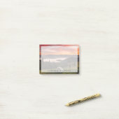 Post-it® Montagnes | Camping Foggy Sunrise (Sur un bureau)