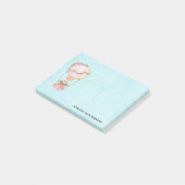 Post-it® Montgolfière mignonne avec ours aquarelle (Incliné)