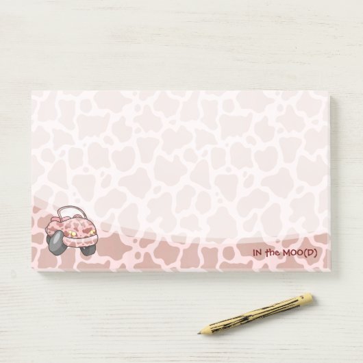 Post-it® Moo Car (Sur un bureau)