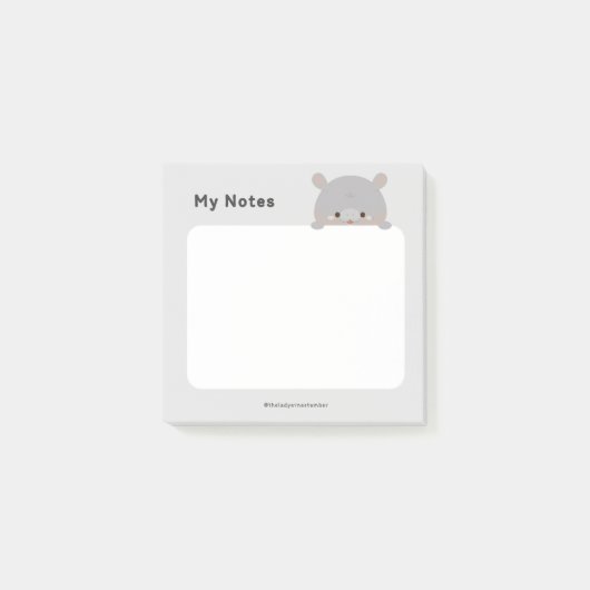 Post-it® Moo Deng Pygmy Hippo (Devant)