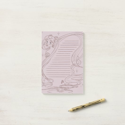 Post-it® Moon Princess (Sur un bureau)