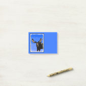 Post-it® Moose en hiver - Art original de la faune (Sur un bureau)