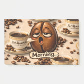 Post-it® Morning, sleepy coffee bean funny relatable post (Devant)