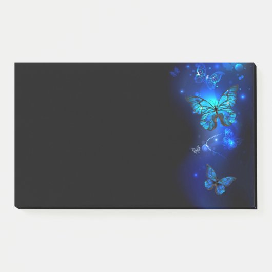Post-it® Morpho Butterfly in the Dark Background (Devant)