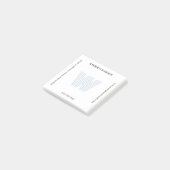 Post-it® Mosaïque bleu clair Nom Nom Adresse (Incliné)