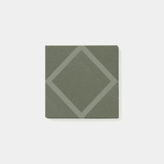Post-it® Moss Green Diamond Motif Notes collantes (Devant)